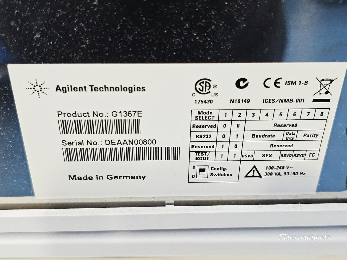 Agilent 1260 HPLC column compartment module used chromatography