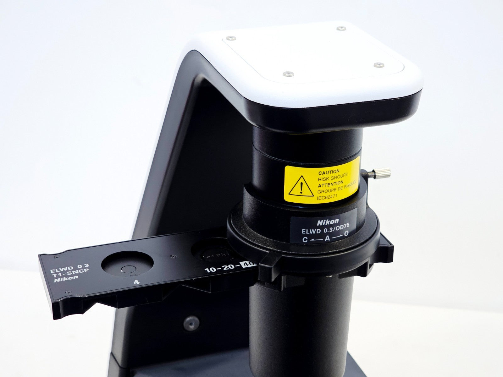 Nikon Eclipse microscope objective lenses on revolving nosepiece