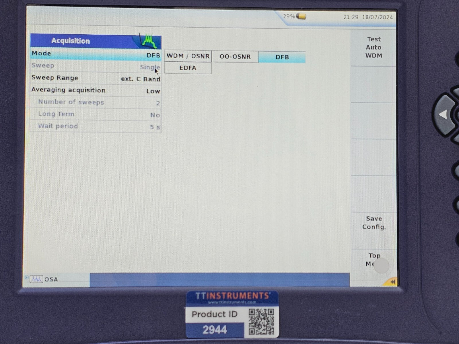 Viavi JDSU 6000A V2 + OSA-110M 1250 - 1650 nm OSA Optical Spectrum Analyzer #5