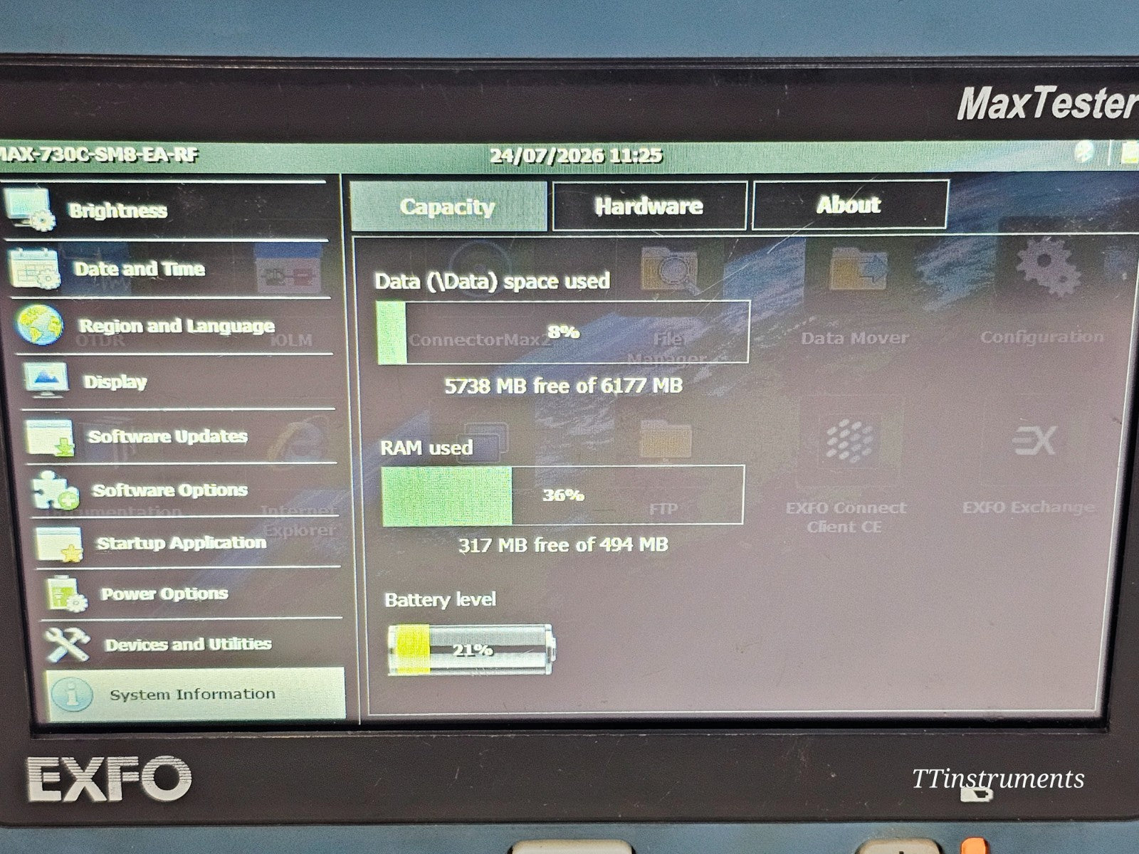 EXFO MAX-730C-SM8 MaxTester PON/Metro OTDR 1310/1550 + 1650 Live iOLM & ICERT12