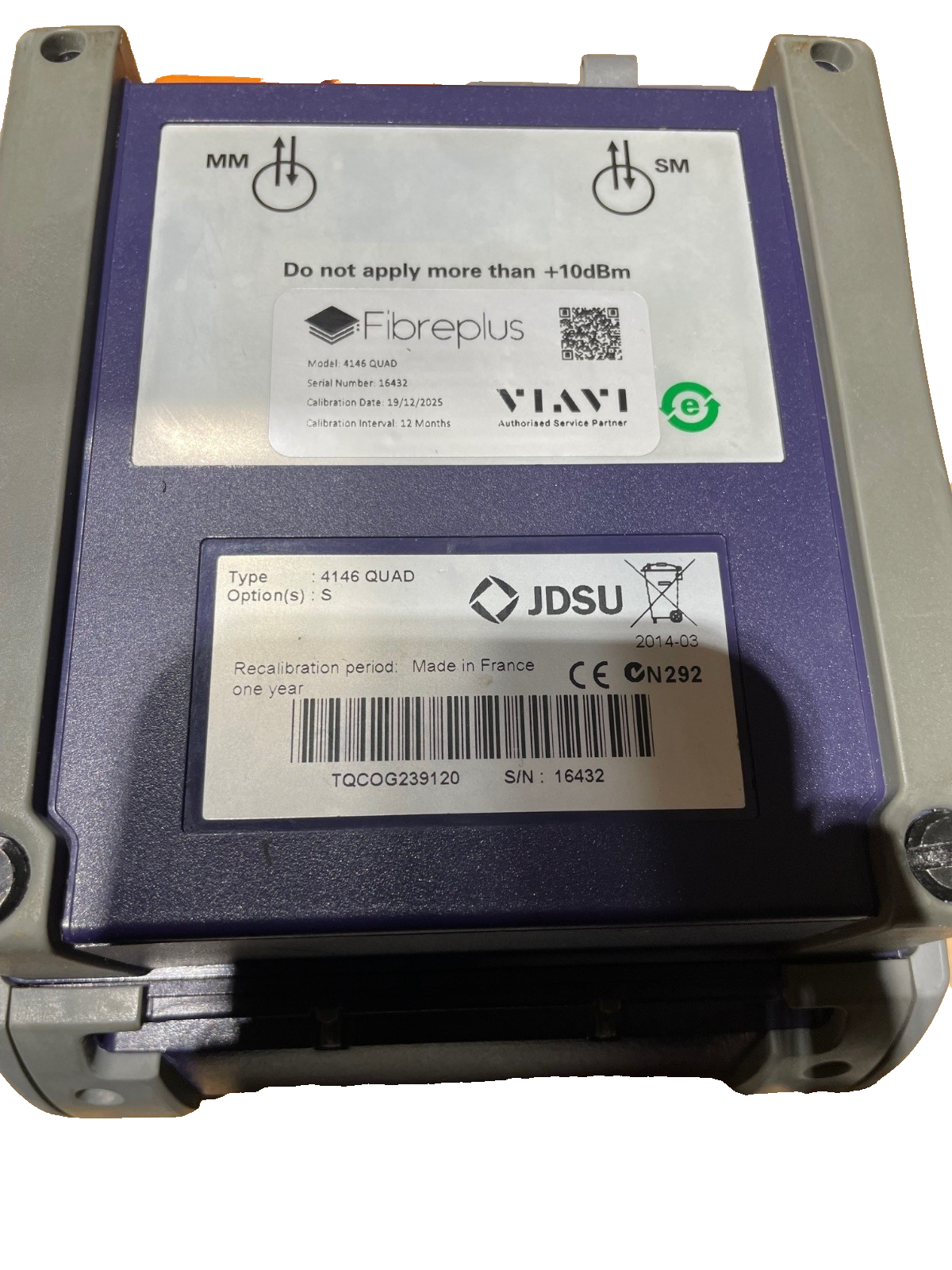 Calibrated Viavi JDSU T-BERD 2000 + 4146 QUAD OTDR SM MM 850/1300 1310/1550