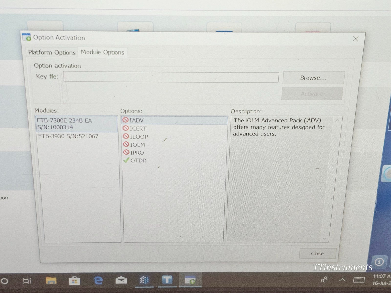 EXFO FTB-2 Mainframe with FTB-7300E OTDR 1310/1550/1625 & FTB-3930 Multitest Mod17