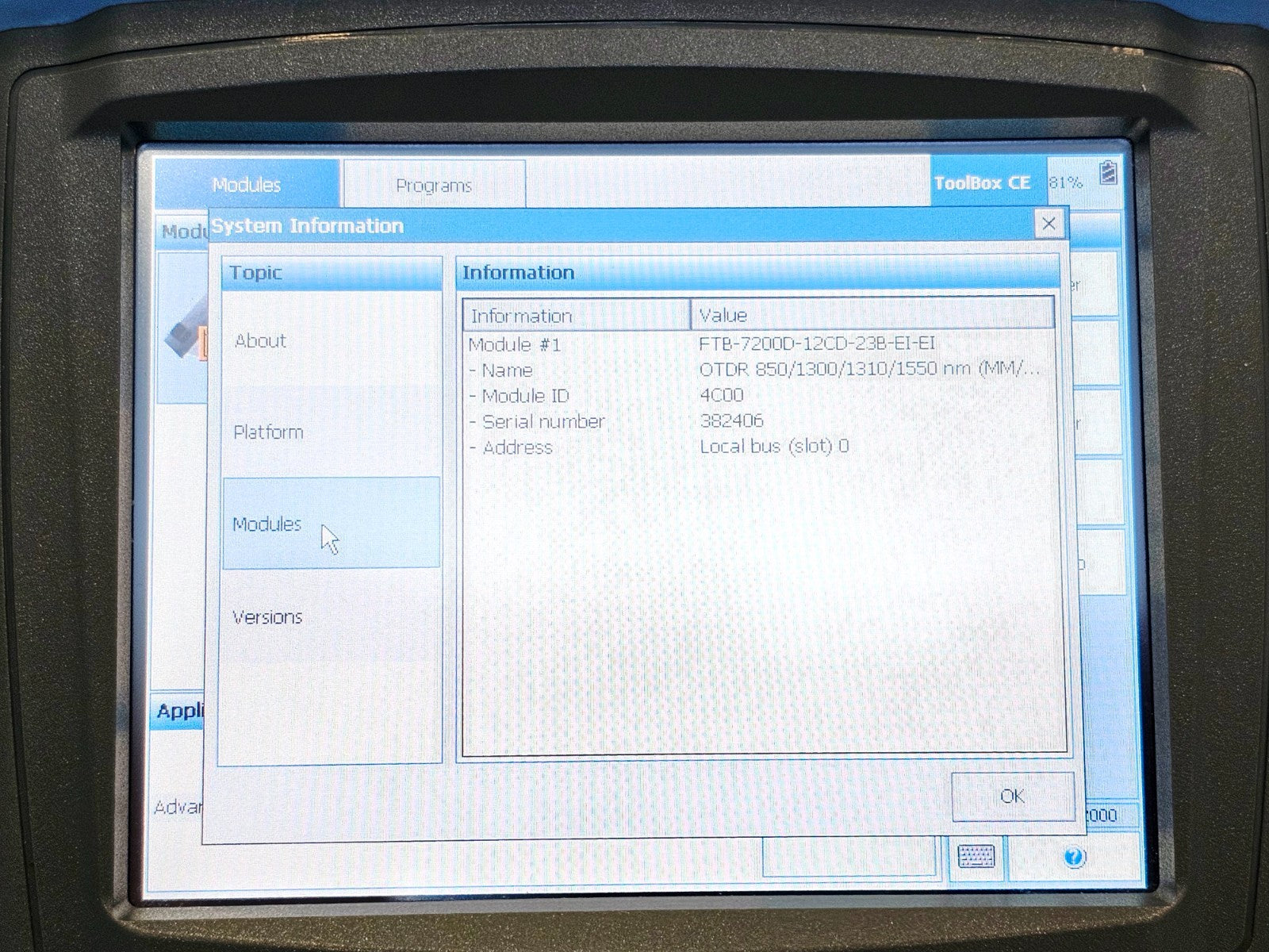 EXFO FTB-200 with FTB-7200D QUAD SM MM OTDR 1310/1550 & 850/1300 FTB-7200D-12CD14