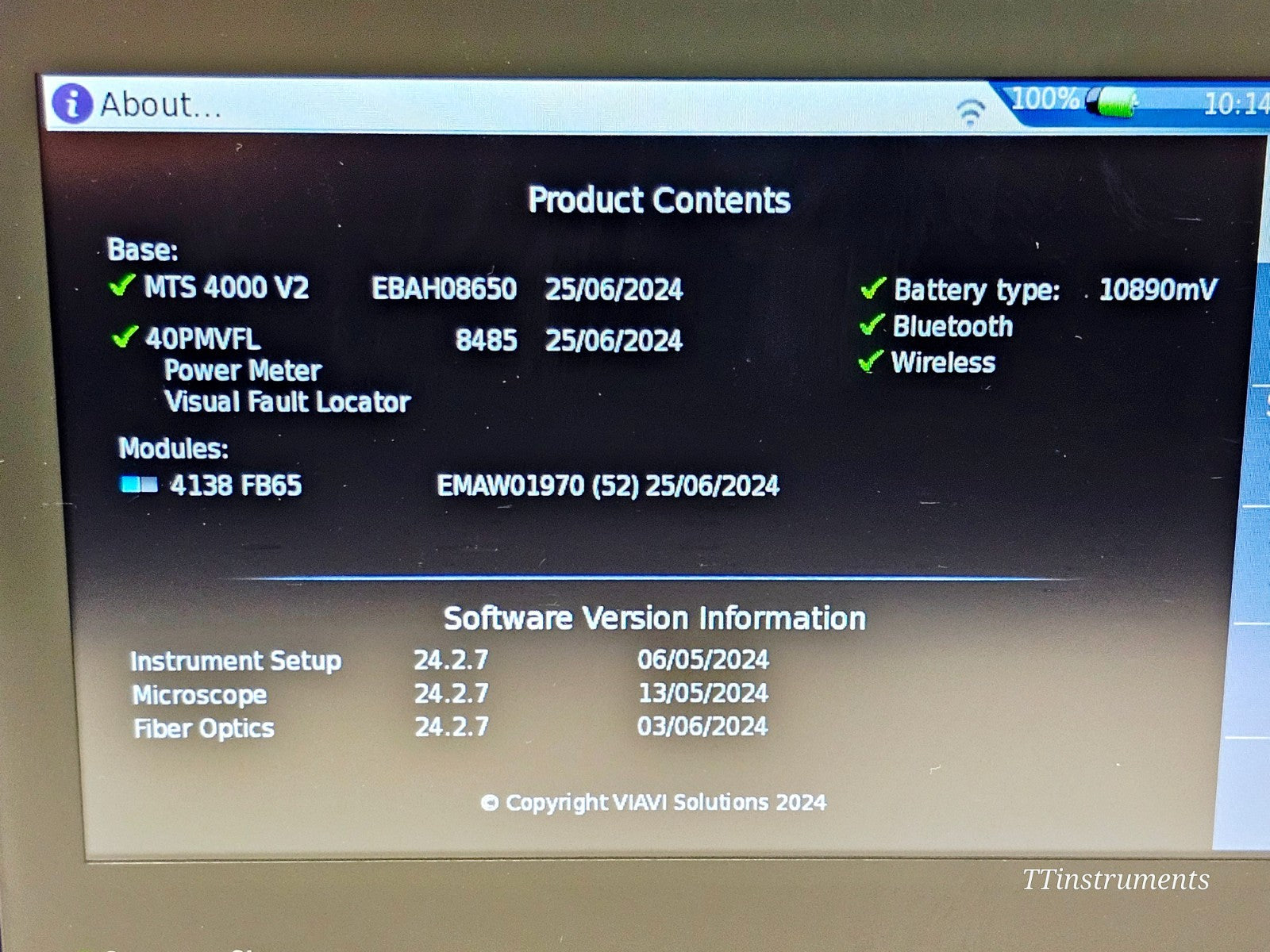 Calibrated Viavi MTS 4000 V2 + 4138 FB65 1310/1550/1650 Live OTDR & P5000i Tips13