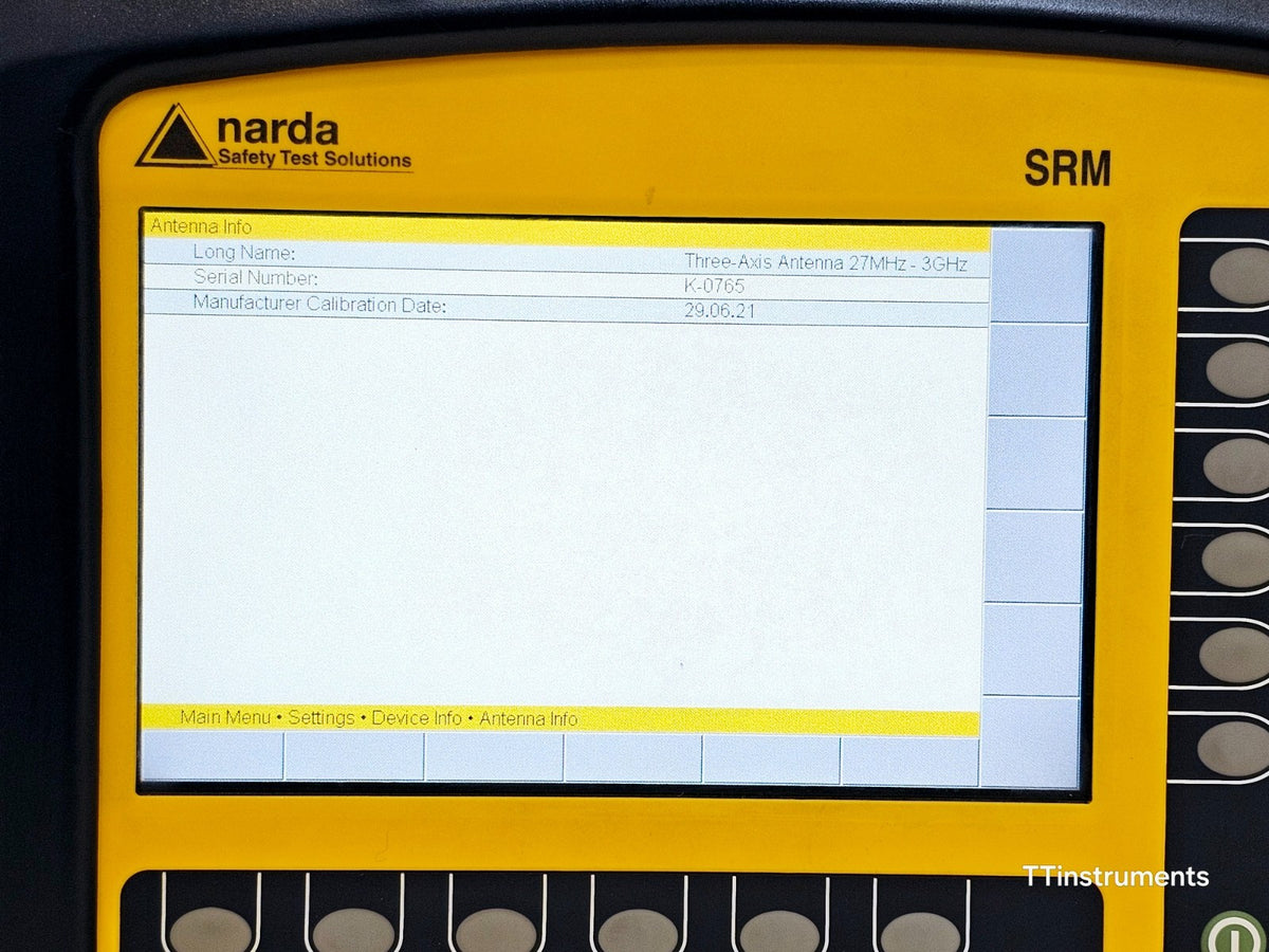 Narda SRM-3006 Selective Radiation Meter 3006/01 + 3501/03 Probe 27MHz - 3GHz10