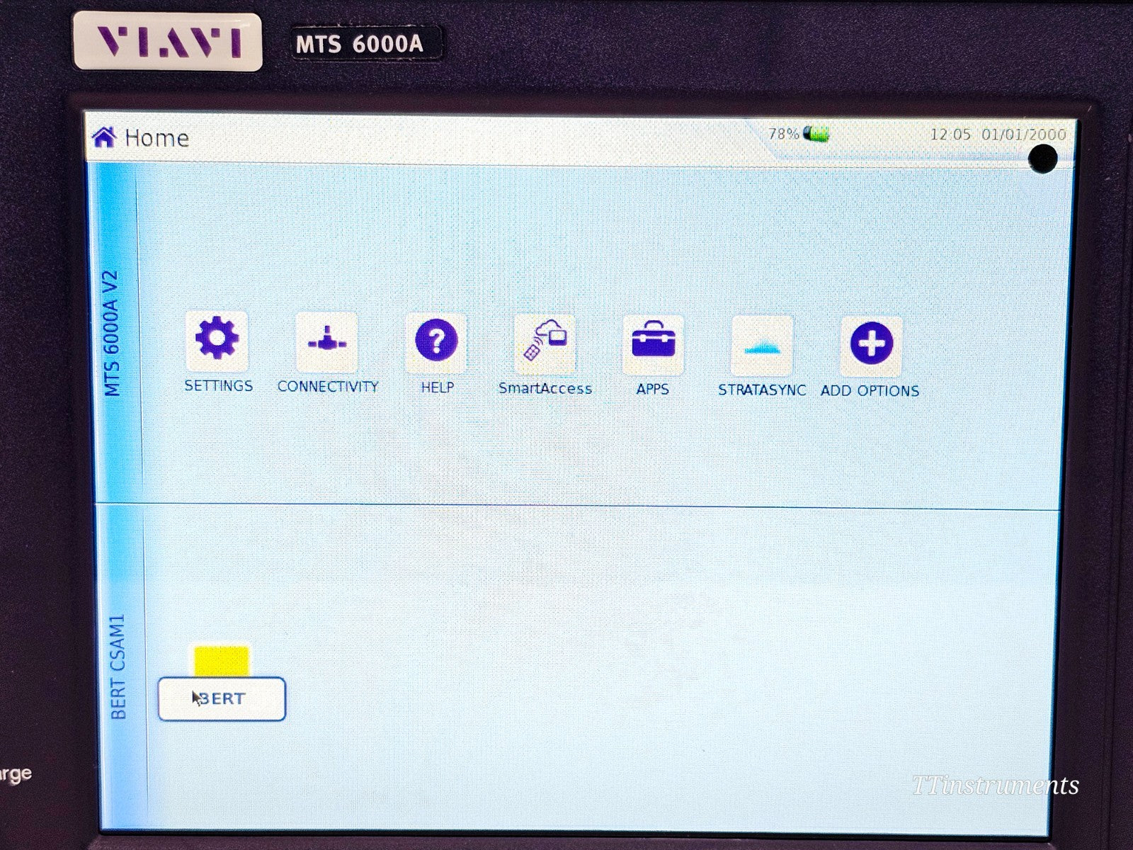 Viavi JDSU MTS 6000A V2 with BERT CSAM CC100 1G Ethernet Module CSAM1