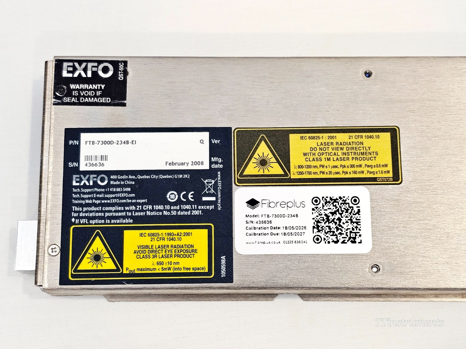 EXFO FTB-200 with FTB-7300D SM OTDR 1310/1550/1625 nm FTB-7300D-234B 39/38/36 dB2