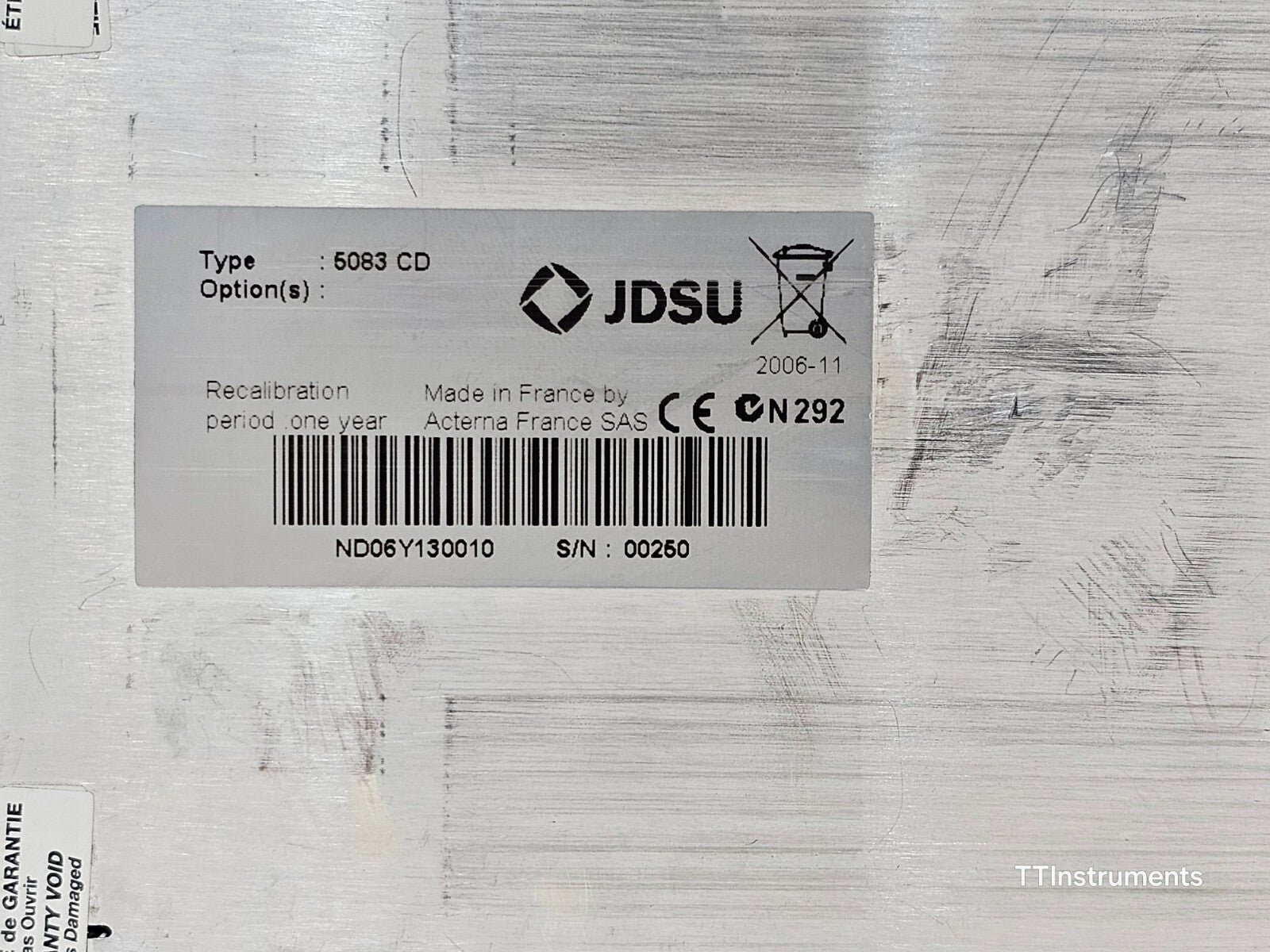 Calibrated Viavi JDSU T-BERD 8000 with CD PMD Analyzer 5083CD OTDR 81PMD