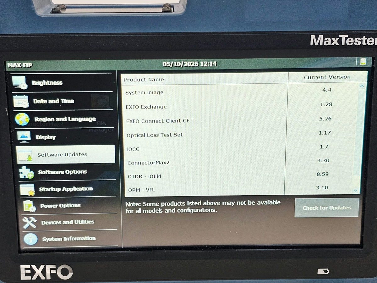 EXFO FIP-410B Fibre Inspection Probe with MAX-FIP Viewer and 2x Tips SC/FC UPC10