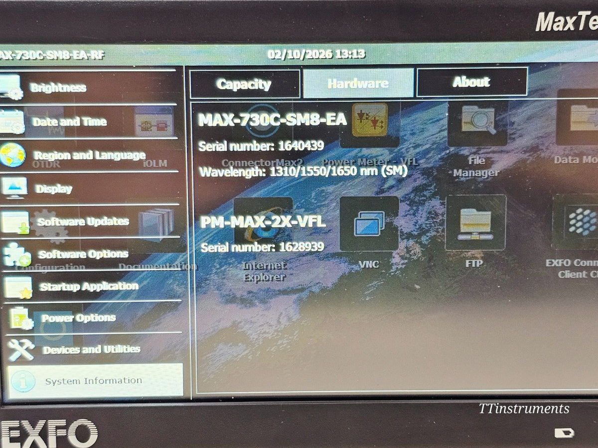EXFO MAX-730C-SM8 MaxTester PON/Metro OTDR 1310/1550/1650nm iOLM SM8 Live Testin9