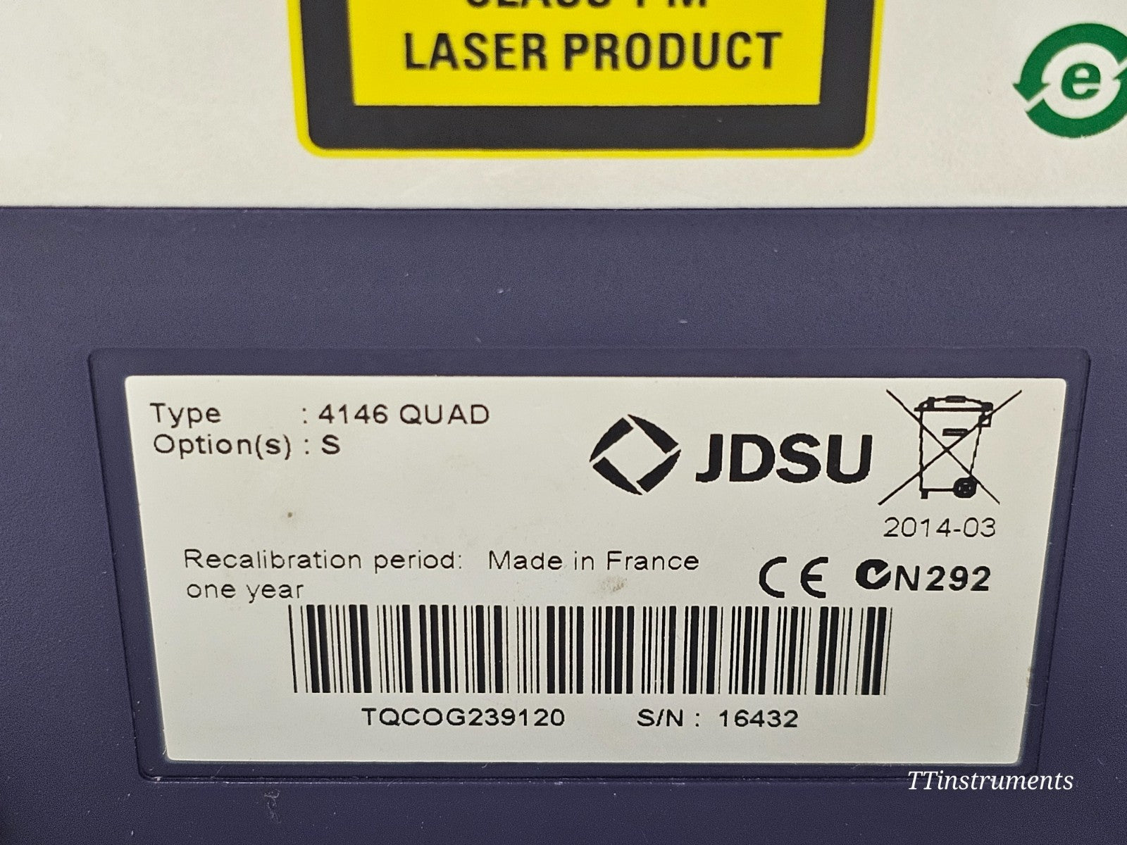 Viavi JDSU T-BERD 2000 + 4146 QUAD OTDR SM MM 850/1300 1310/1550