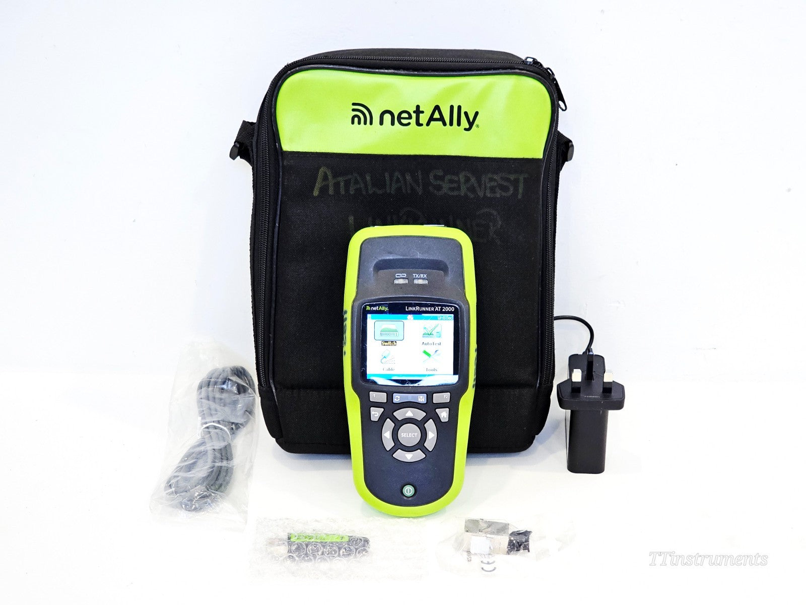 NetAlly LinkRunner used network tester handheld Ethernet cable and connectivity diagnostic tool