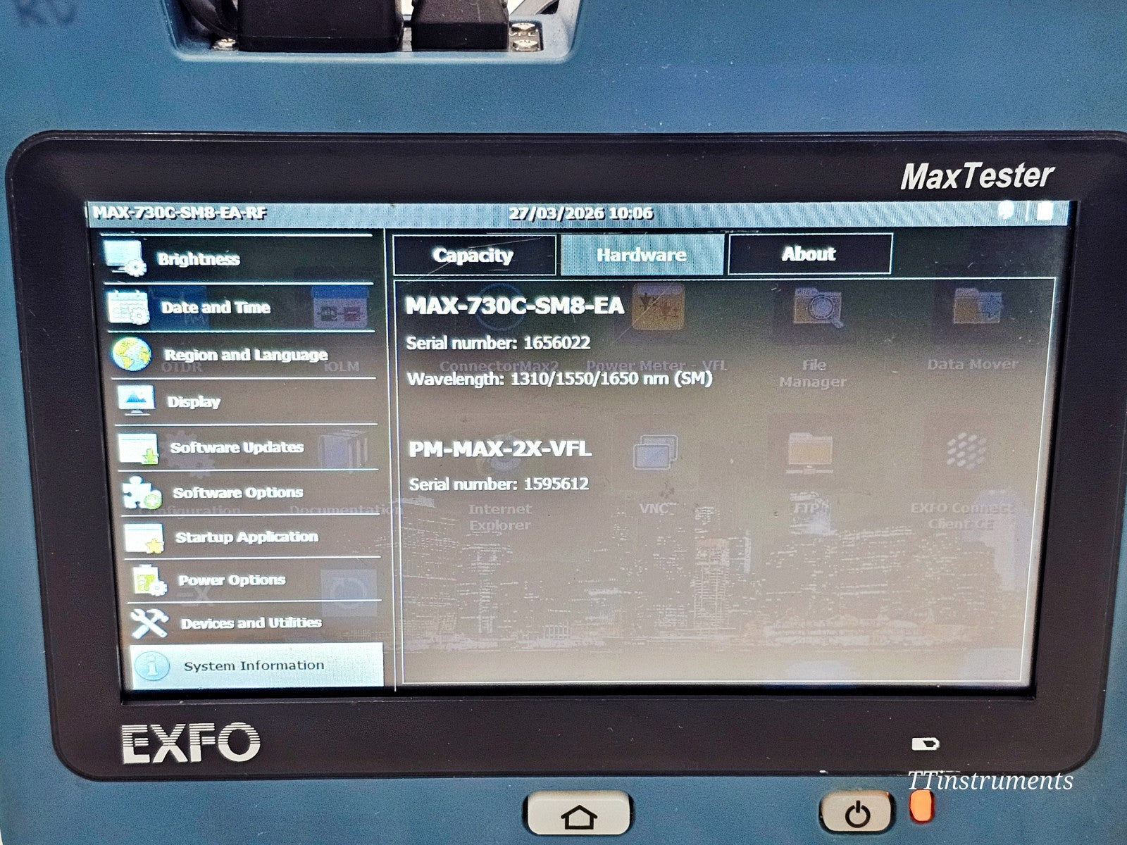 EXFO MAX-730C-SM8 SM OTDR iOLM MaxTester 1310/1550 & 1650 LIVE  with PM + VFL9