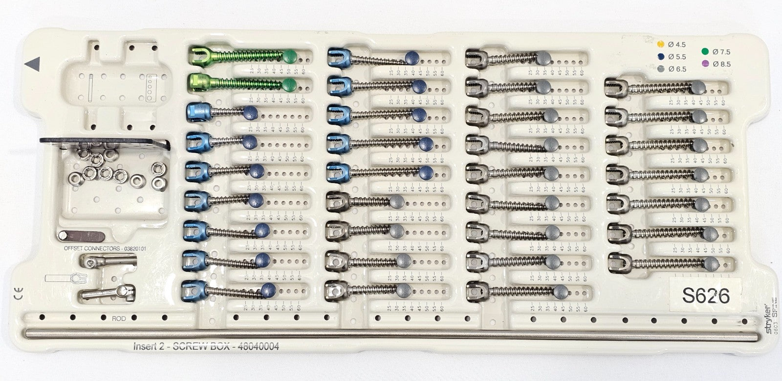 Stryker Spine XIA Common Instruments Tray 48040056