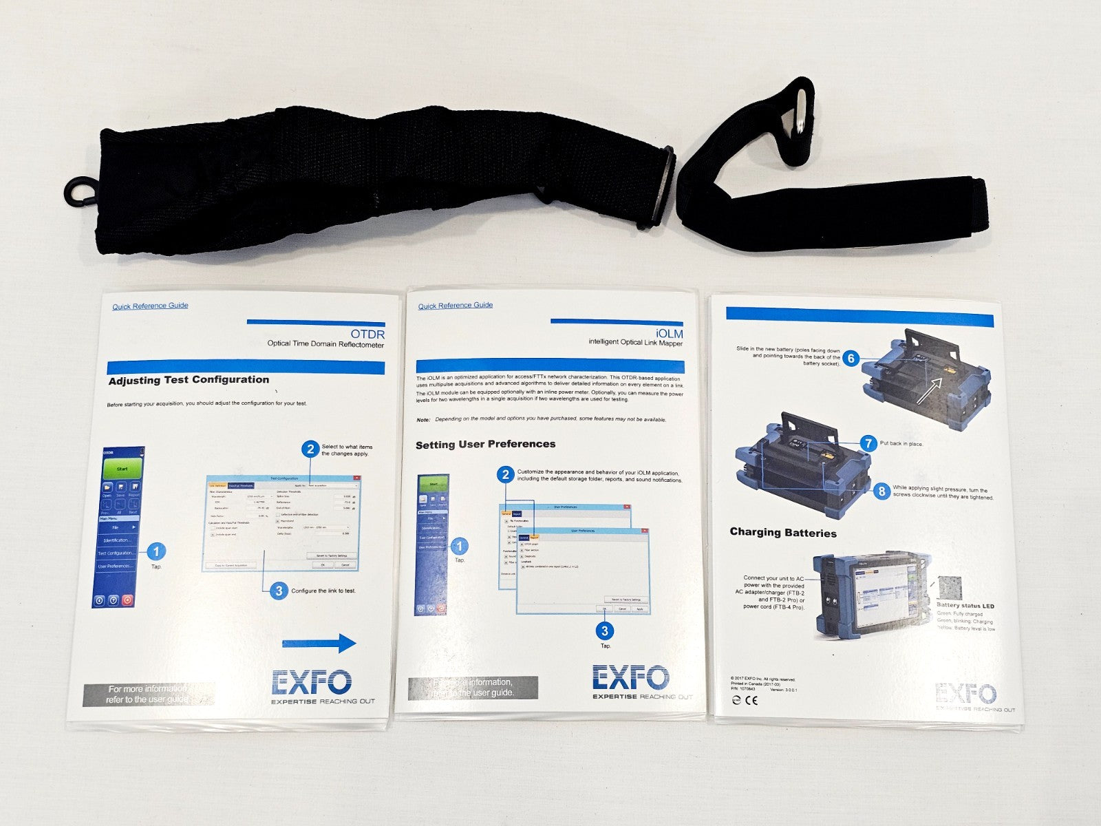 EXFO FTB-4 accessories and included items overview