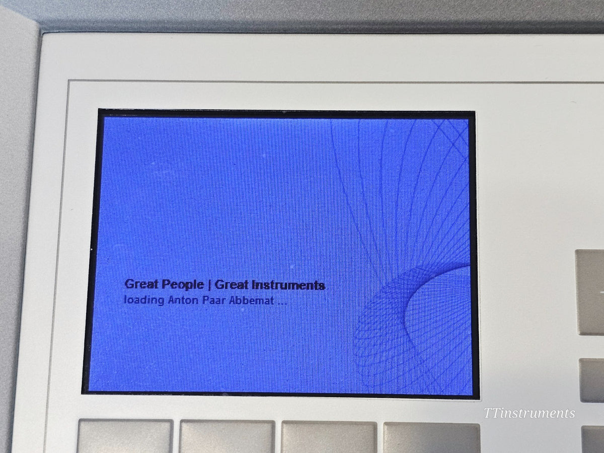 Anton Paar refractometer serial number and model label detail