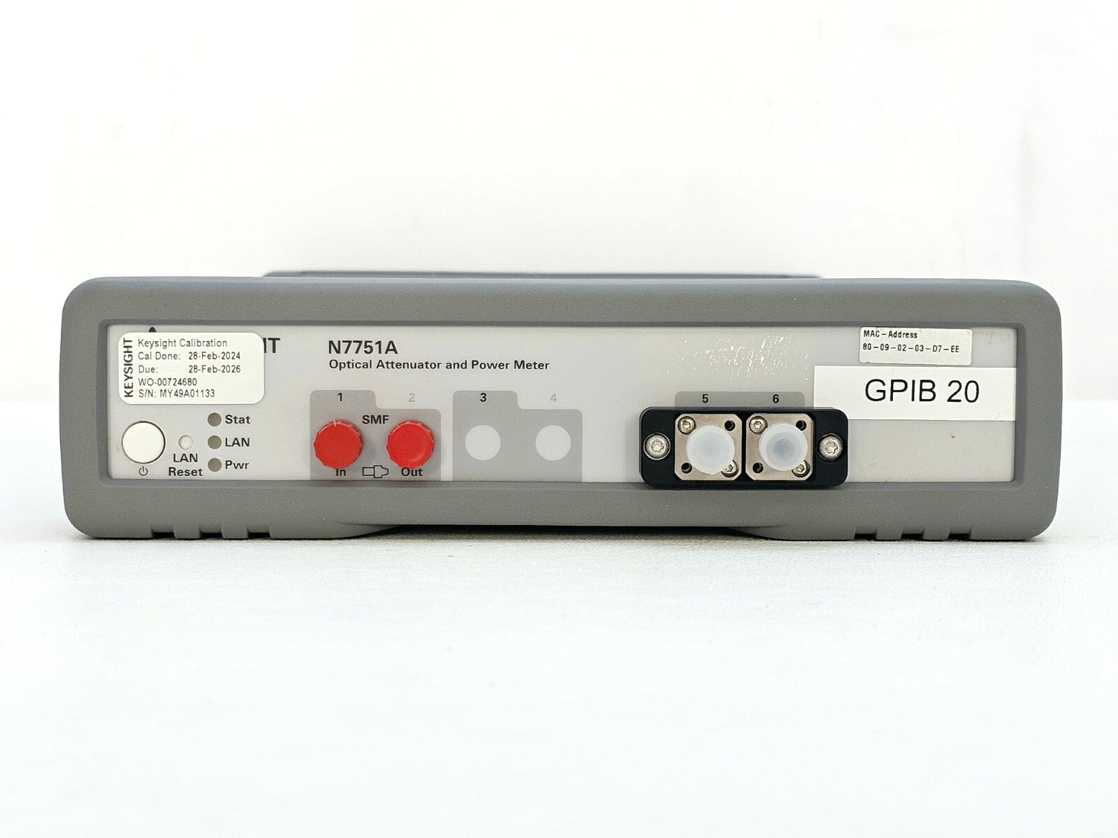 Keysight Agilent N7751A Optical Attenuator & Power Meter Opttion 021 SMF2