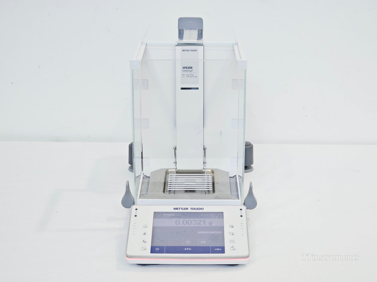 Mettler Toledo lab balance side view used analytical weighing equipment
