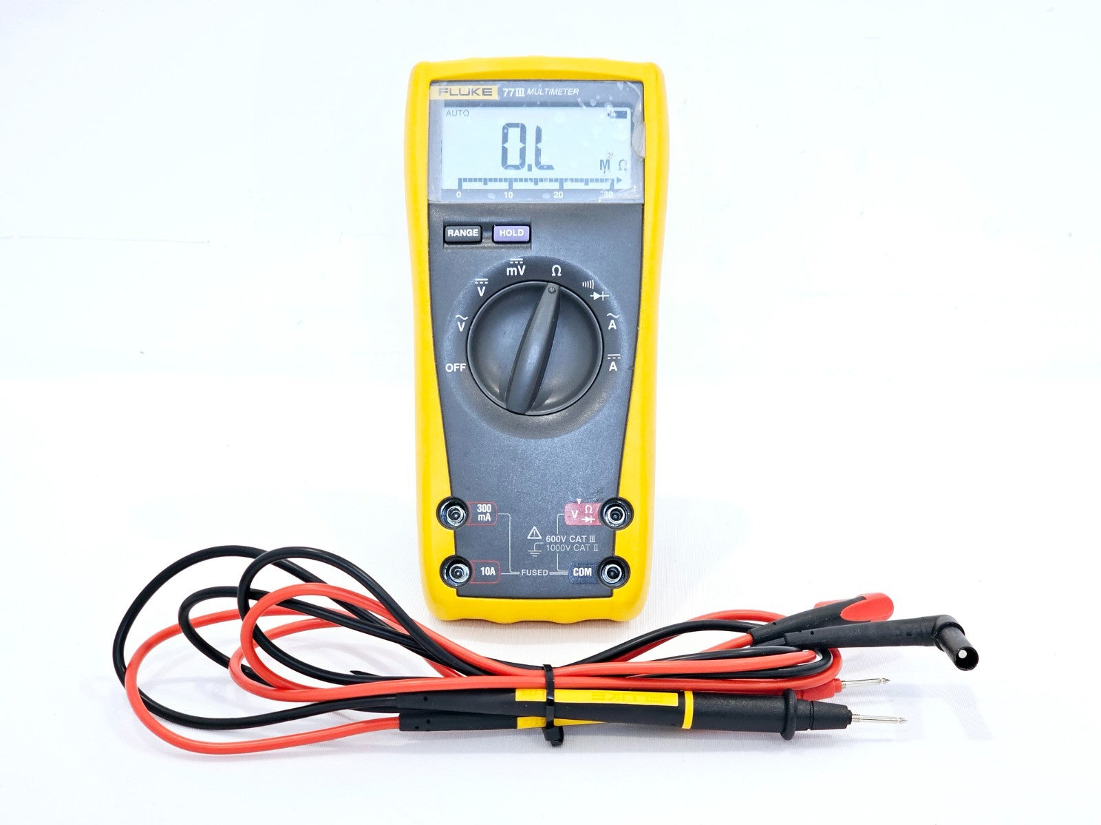 Fluke 77-3 77 III Digital Multimeter 3200 Count 3.5 Digit 1000V 10A Backlit