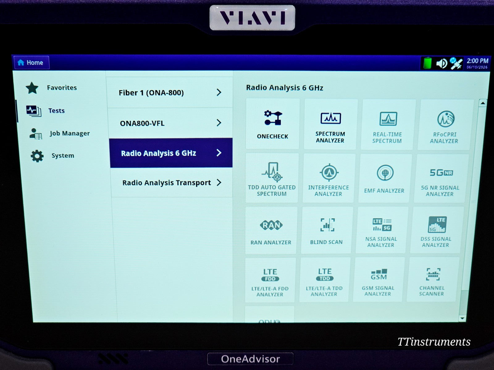 VIAVI OneAdvisor angled view showing overall unit condition used