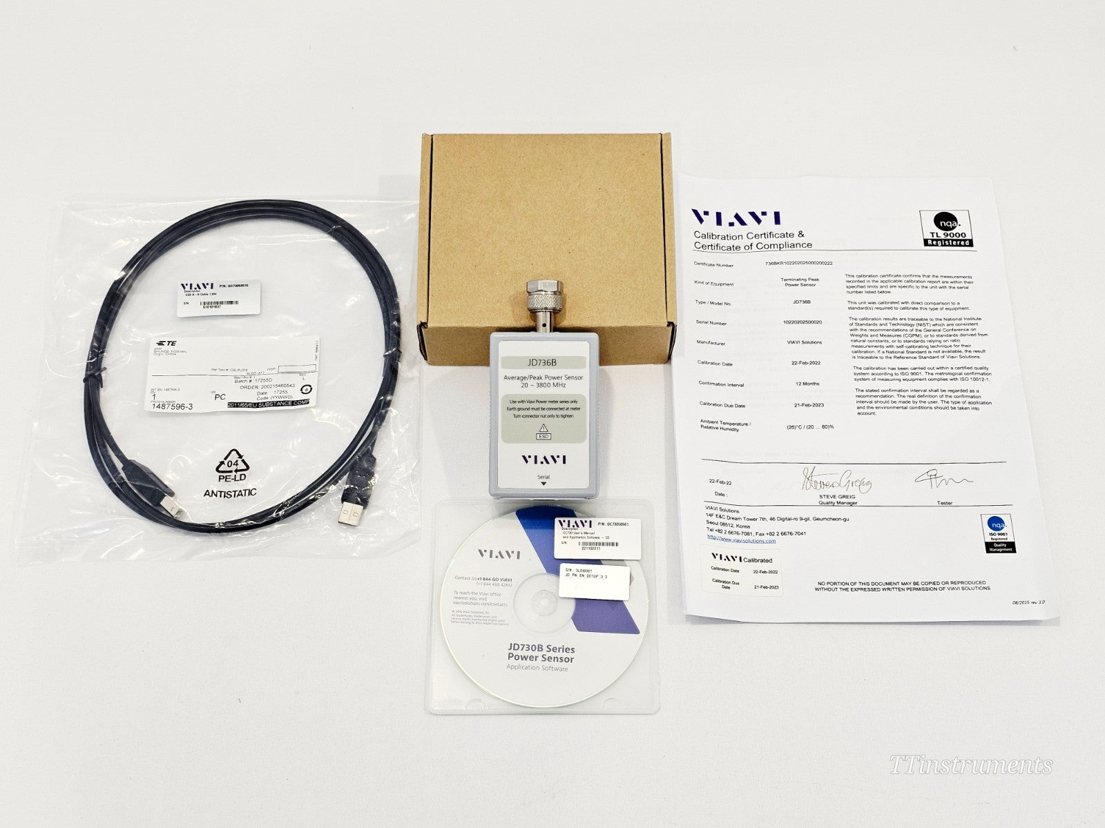 VIAVI JD736B Average / Peak Power Sensor 20-3800 MHz -30 - +20 dBm