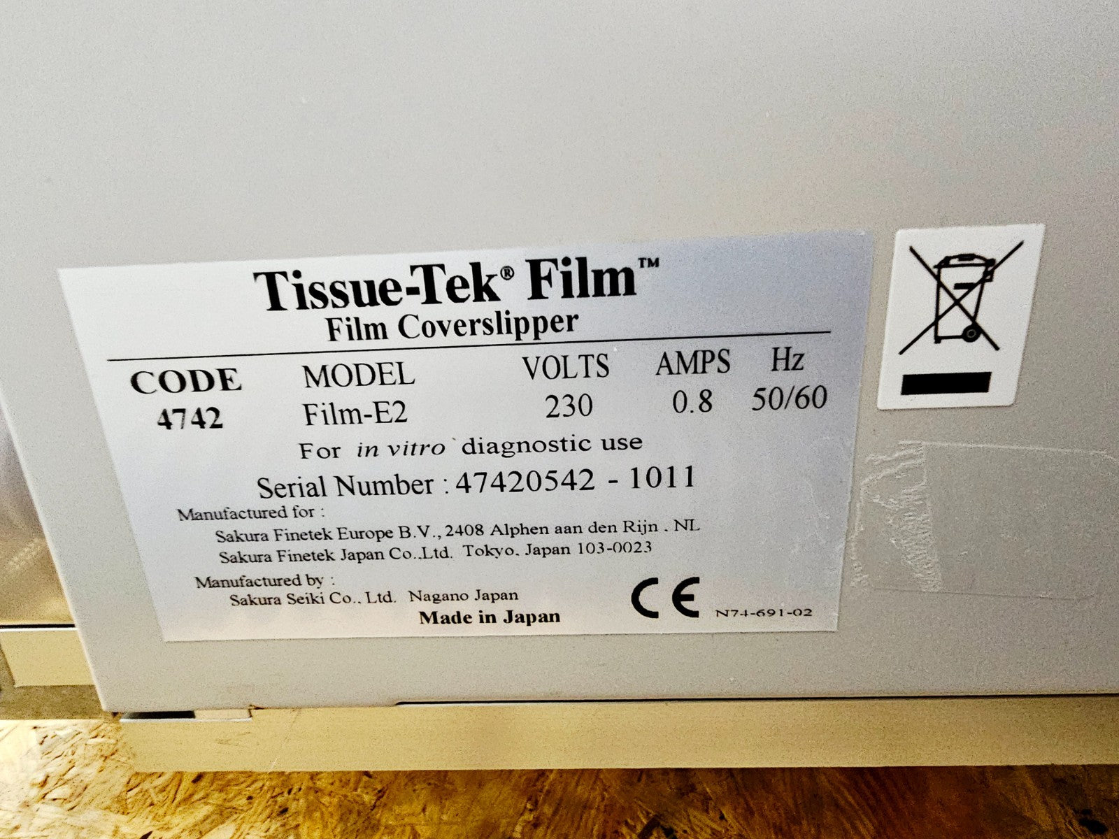Sakura Tissue-Tek 6132 Prisma E2D & 4742 Film E2 Slide Stainer Coverslipper7