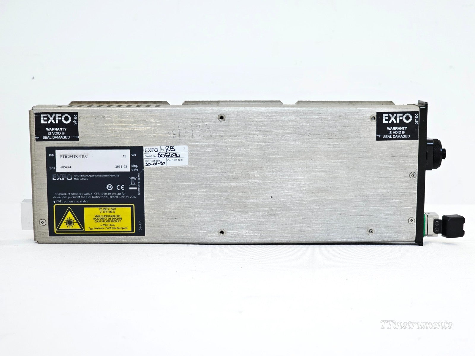 EXFO FTB-200 used OTDR optical time-domain reflectometer front view