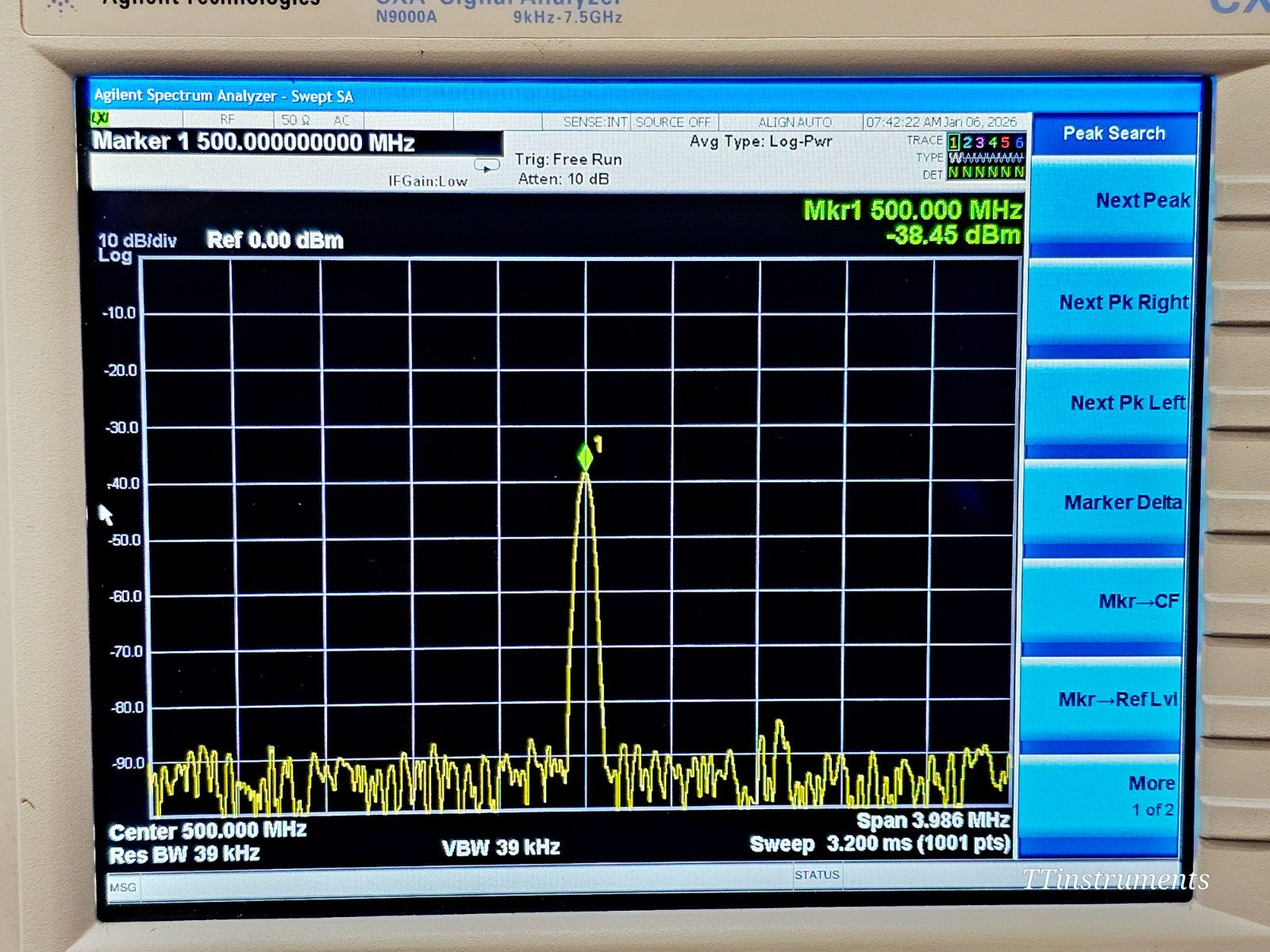 Conditional Cal Agilent Keysight CXA N9000A Signal Analyzer 7.5 GHz 507 P07 T06