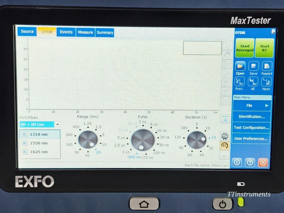 EXFO MAX-730C-SM2 OTDR 1310/1550 & 1625 nm LIVE with PM-MAX-2X APC-SC SM2 730C15
