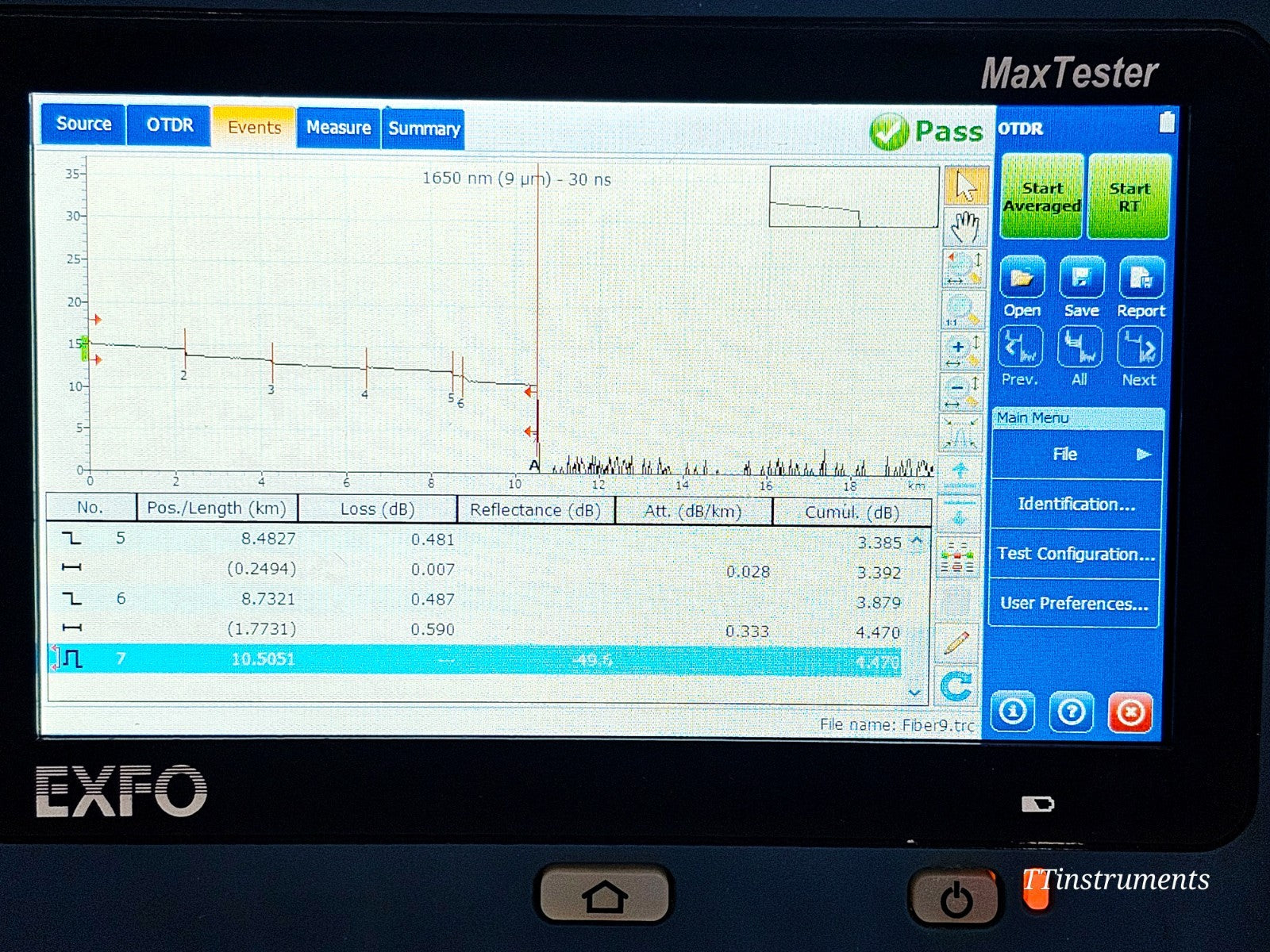 EXFO MAX-730C-SM8 SM OTDR iOLM MaxTester 1310/1550 & 1650 LIVE  with PM + VFL16