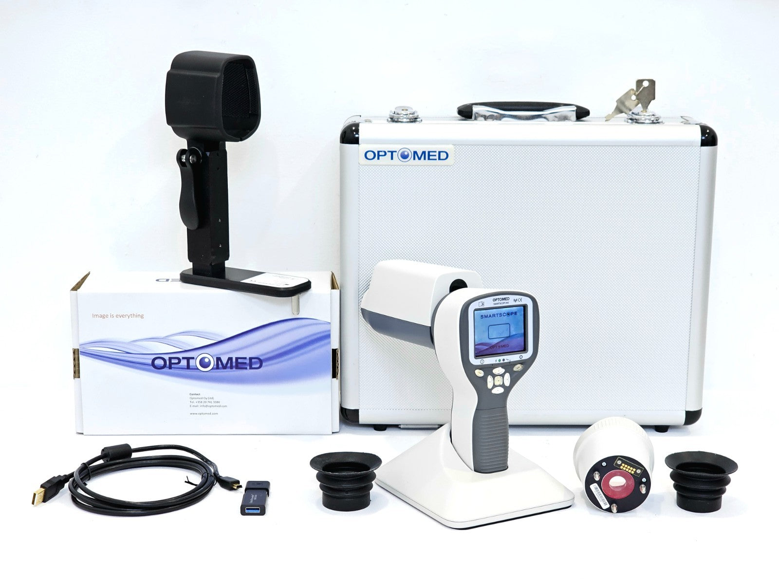 Optomed SmartScope M5 Handheld Fundus Camera + EY4 ES2 Cradle Slit Lamp Adapter