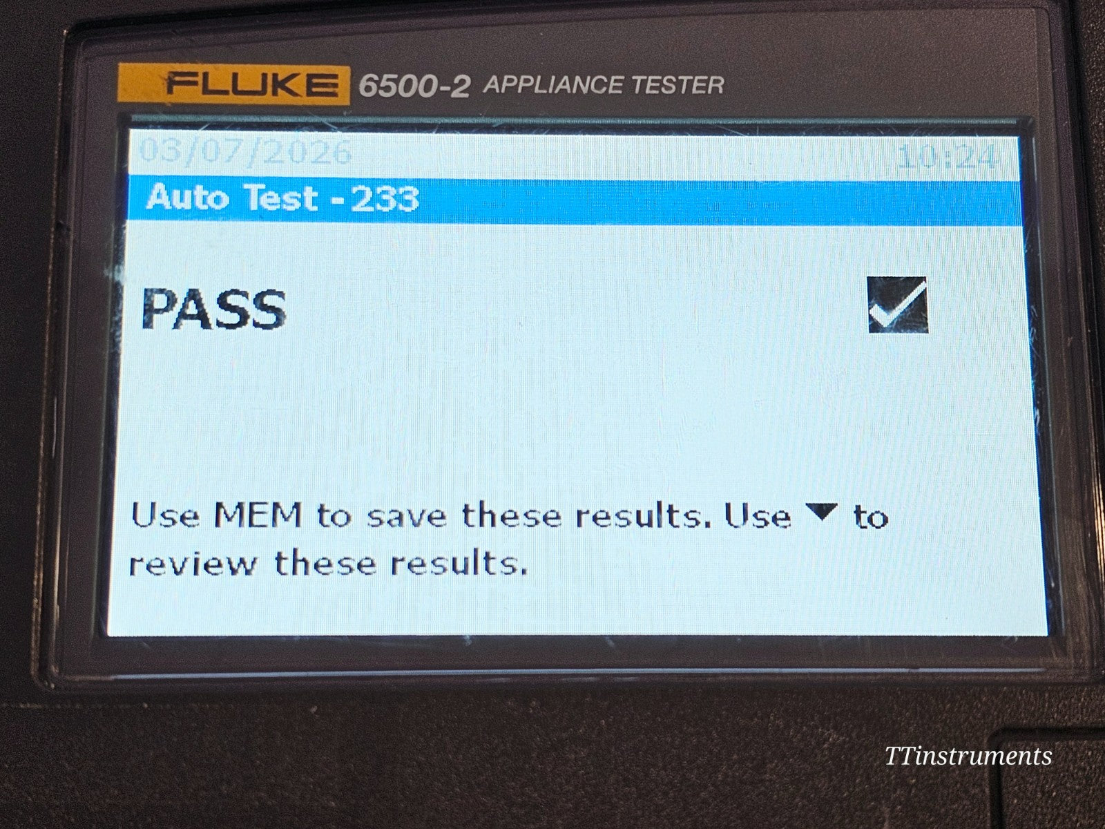 Fluke 6500-2 PAT Tester accessories and leads included