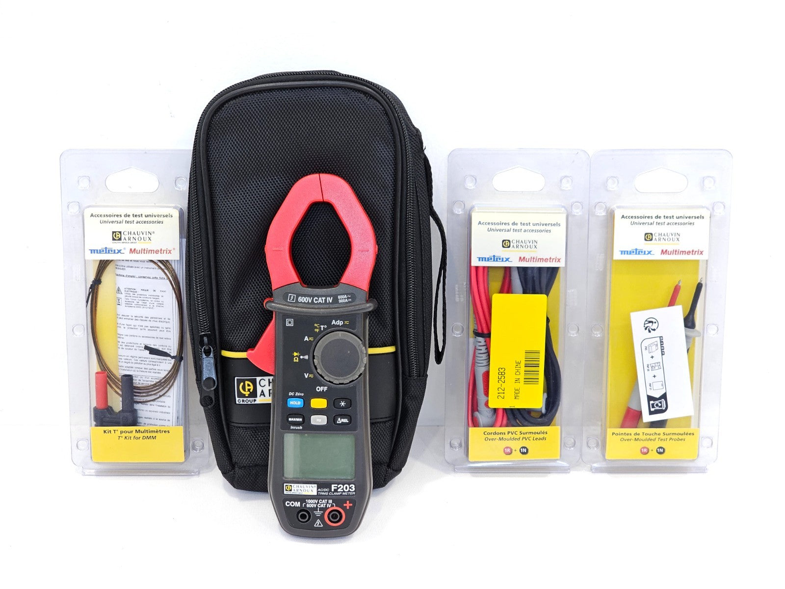 Chauvin Arnoux F203 TRMS AC/DC Clamp Meter with Leads