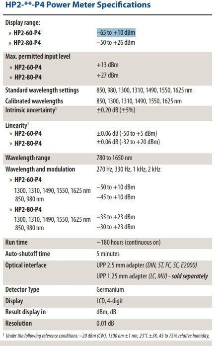 Viavi FIT-S205-PRO HP2-60-P4 Fiber Scope with 4x Tips and Power Meter + VFL