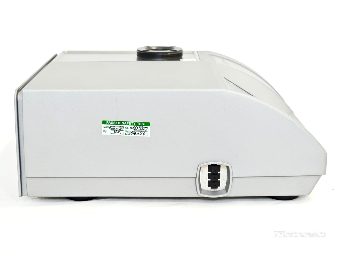 Anton Paar refractometer side profile showing instrument housing and ports