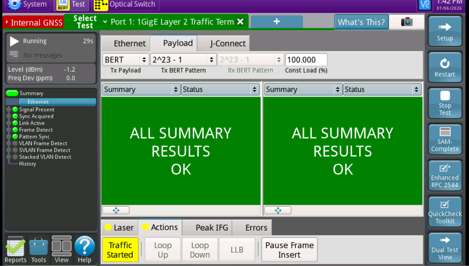 Viavi JDSU MAP-2100 1/10/100G Ethernet BER Remote Tester with Multiple Licences