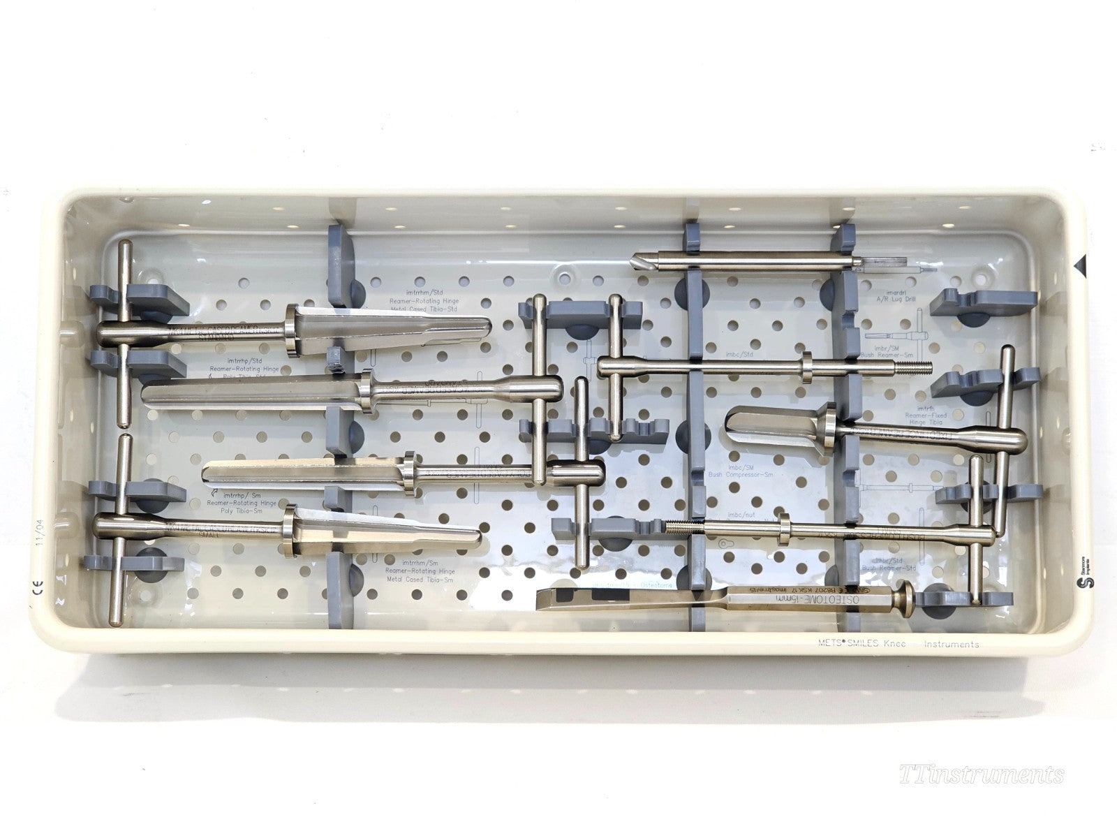 Stryker Stanmore Implants METS Knee Instruments Tray