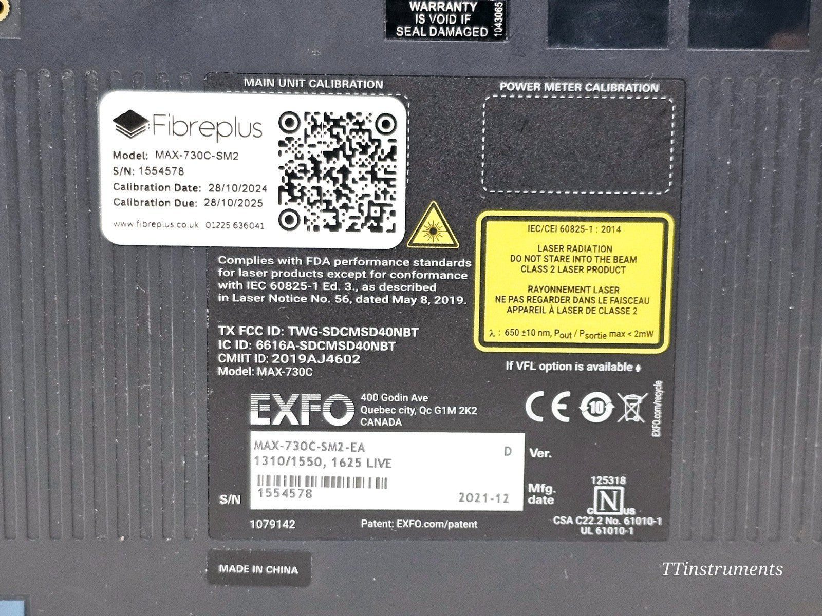 EXFO MAX-730C-SM2 OTDR iOLM MaxTester 1310/1550, 1625 LIVE FIBER SM2 MAX-730C