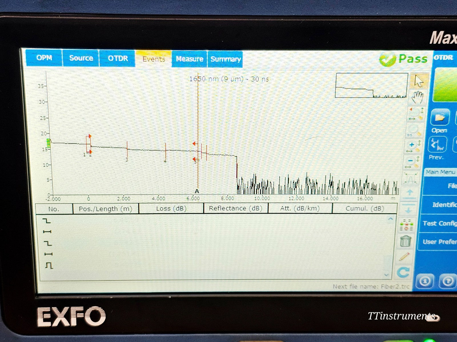 Caliberated EXFO MAX-730D-SM8 SM OTDR iOLM MaxTester 1310/1550/1650 LIVE + 430B20