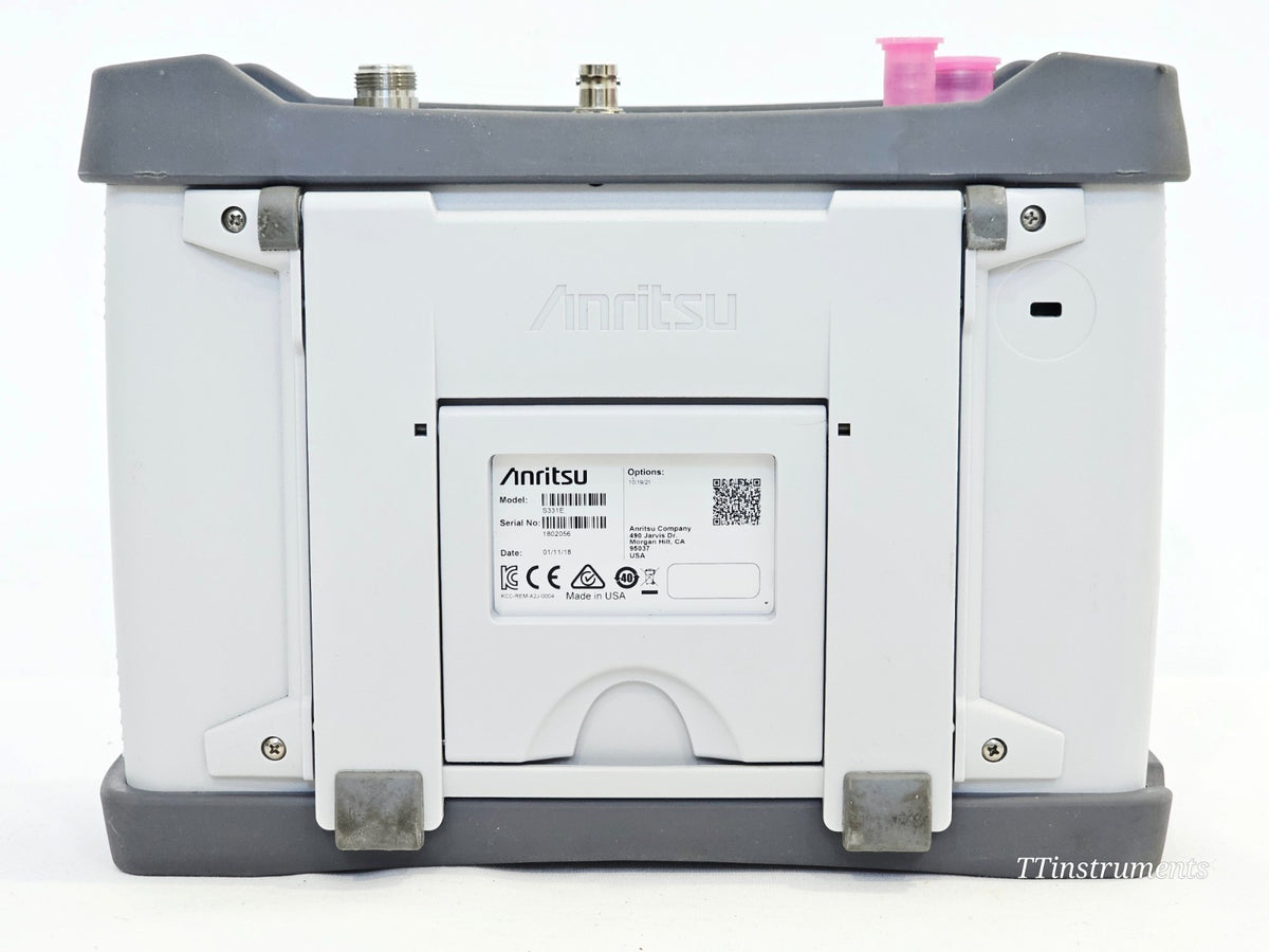 Anritsu S331E site master bottom panel and battery compartment detail