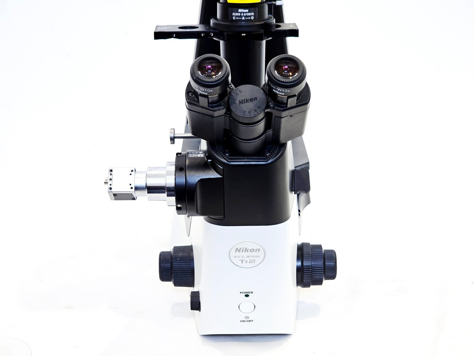 Nikon Eclipse microscope model label and serial number plate detail