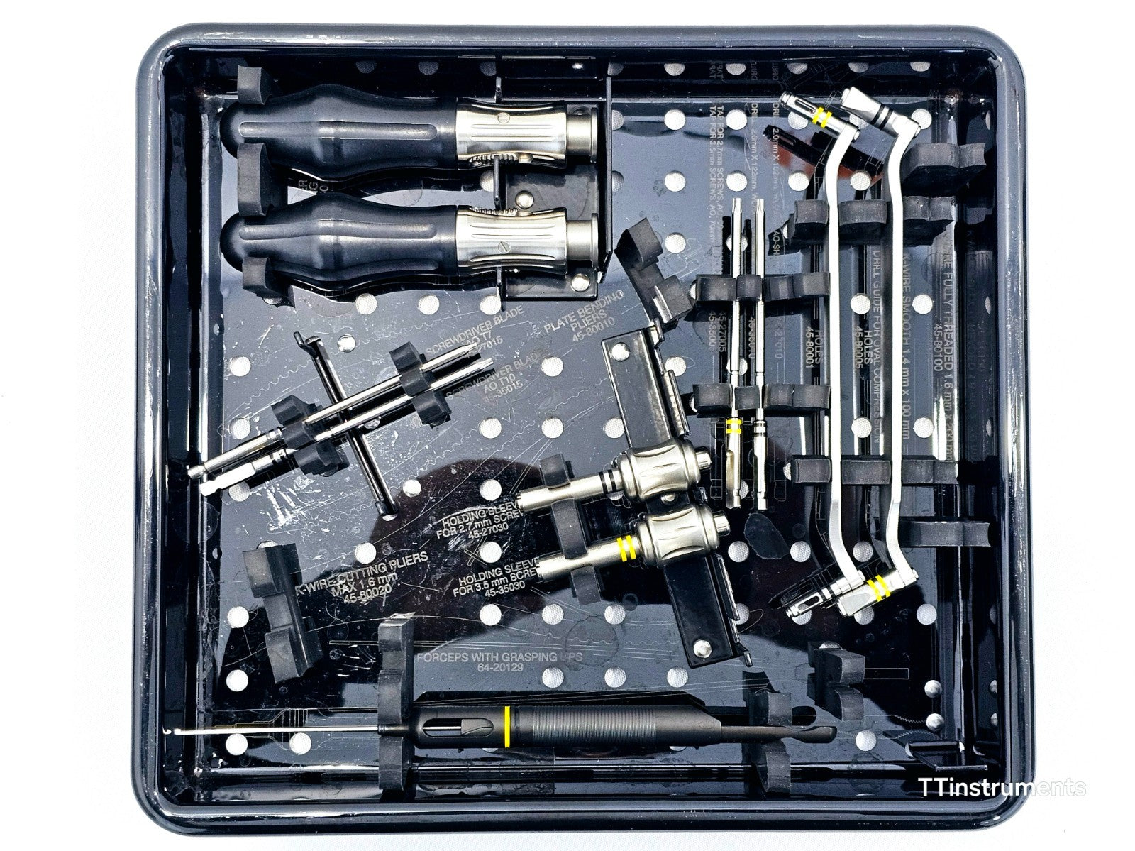 Stryker screwdriver handle quick-connect shaft and K-wire cutter from VariAx set