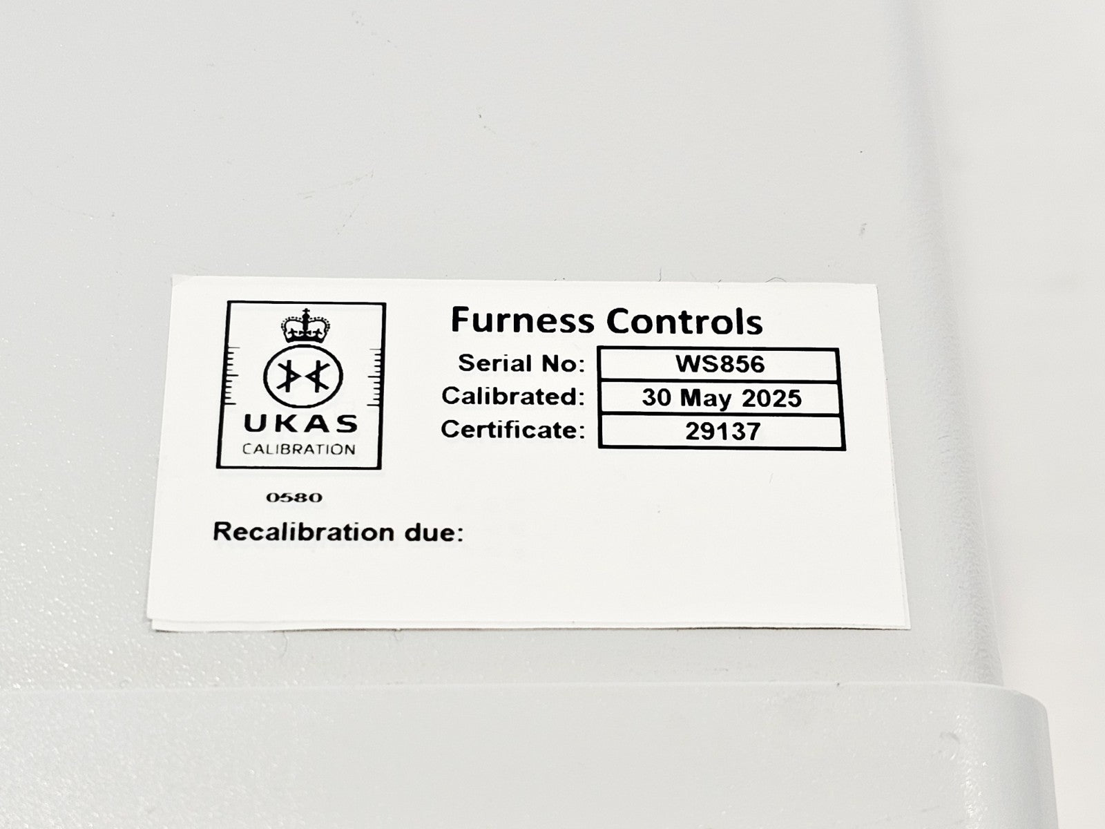 Furness Controls pressure gauge bottom view used measuring equipment