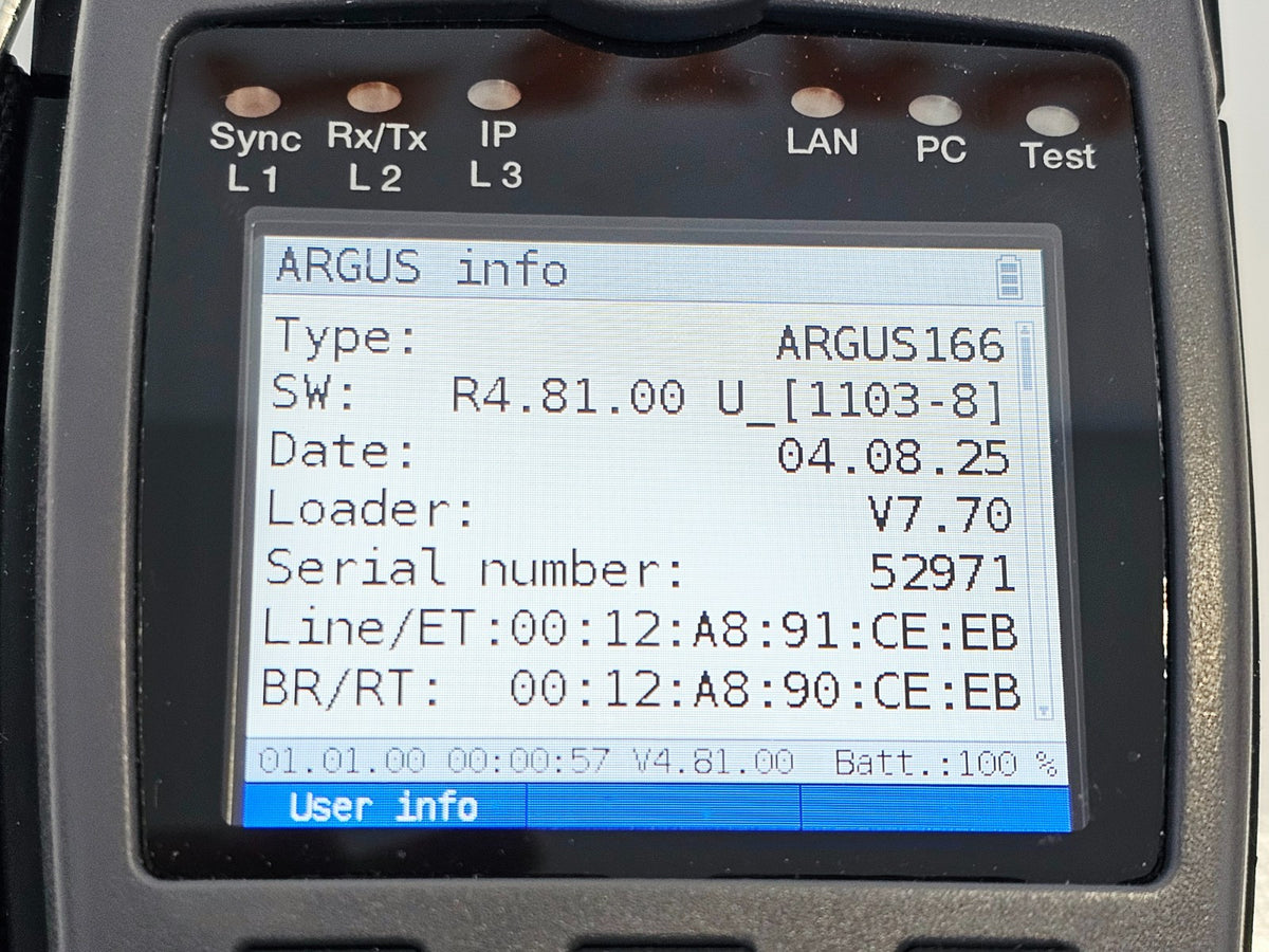 Intec Argus 166 GigE + ADSL Annex B (i) & J VDSL SHDSL ISDN Ethernet TDR & More10