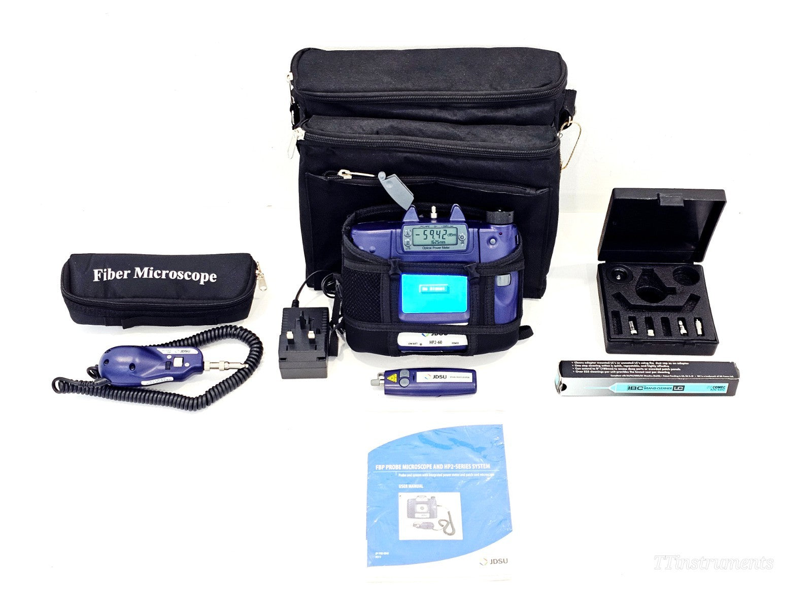 Viavi FIT-S205-PRO HP2-60-P4 Fiber Scope with Tips and Power Meter + VFL