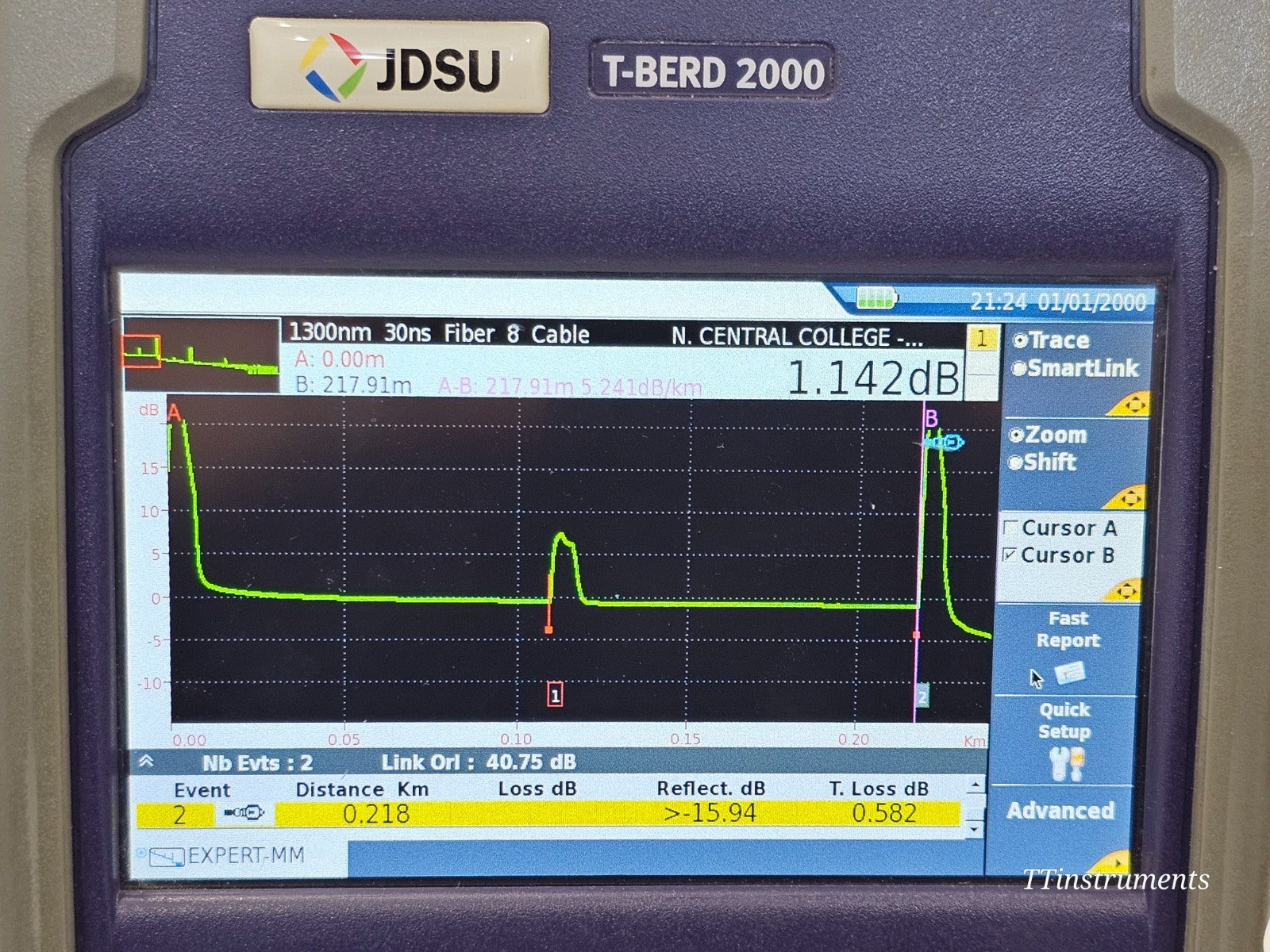 Viavi JDSU T-BERD 2000 + 4146 QUAD OTDR SM MM 850/1300 1310/1550 + P5000i Scope +MP-60