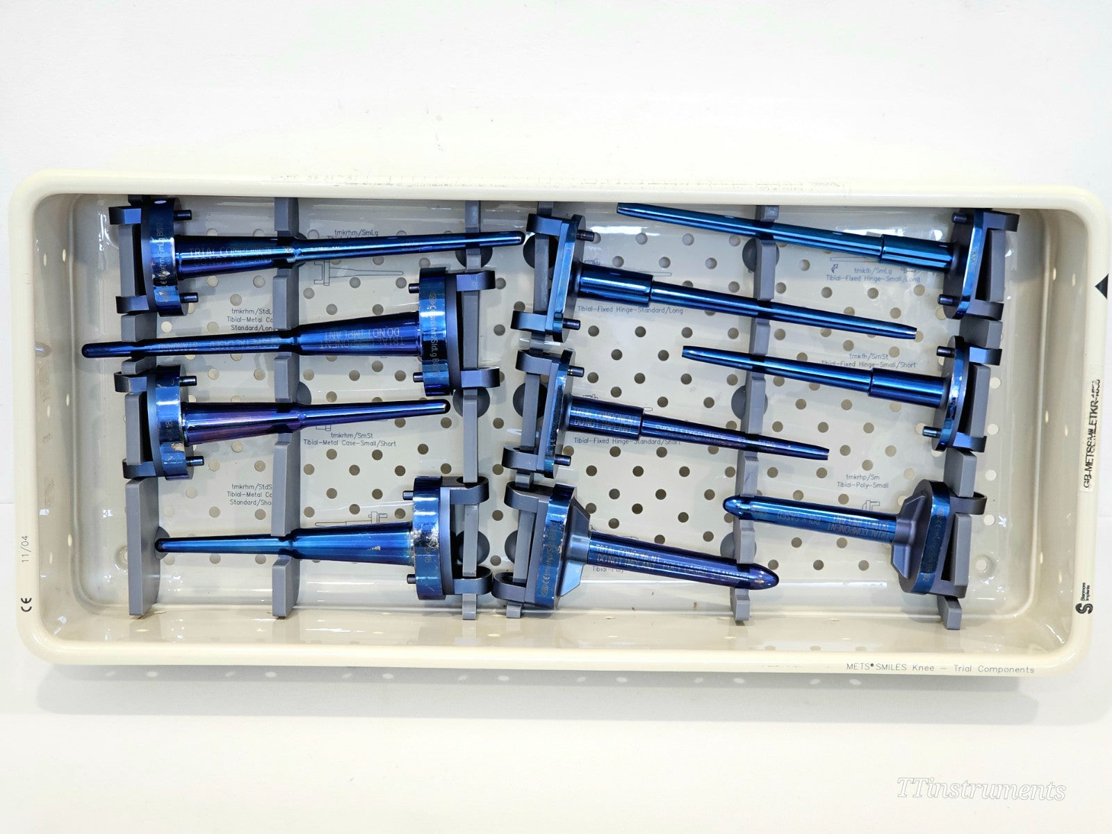 Stryker Stanmore METS Modular Tibial Femoral Trial Implants Complete Set