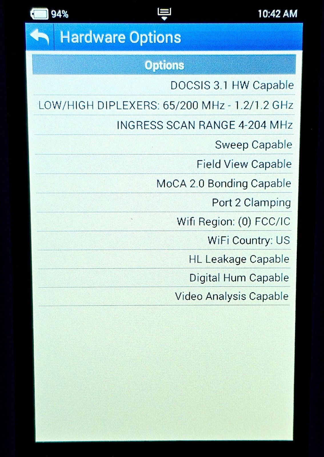 Viavi ONX-630 DSAM Meter DOCSIS 3.1 Forward Reverse Sweep 65/200 MHz 1.2/1.2 GHz