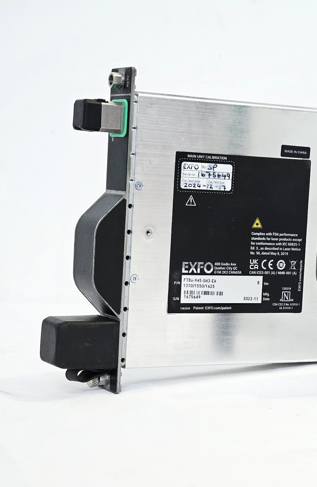 EXFO OLTS 945 SM3 1310/1550/1625nm FTBx-945-SM3 MFD 2022 APC Insertion + OR Loss0