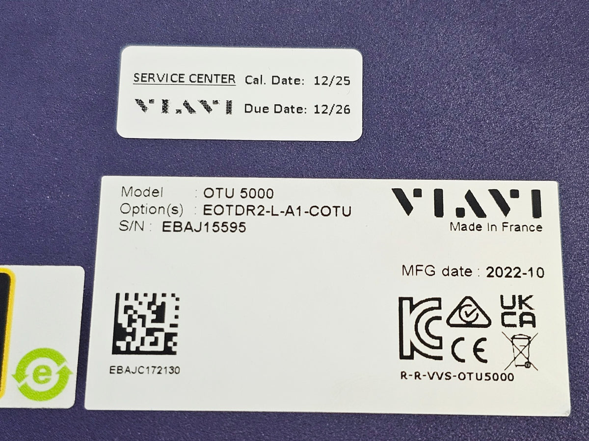 Calibrated Viavi OTU 5000 EOTDR2-L-A1-COTU 16-port 1625nm Medium Range OTDR 202211
